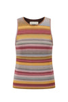SWAYING 25 Fall/Winter Collection: Striped Wool Vest SW-SW25AW1T02C2S2-FEN Pink (SW25AW1T02C1S2)